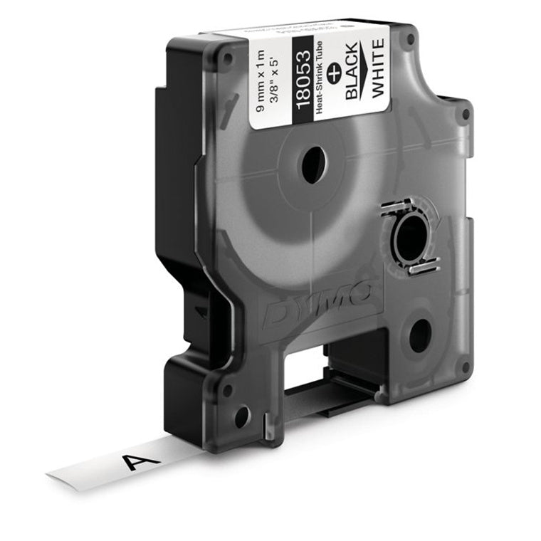 Dymo 18053 Rhino Schrumpfschlauch Schwarz auf Weiß 9mm