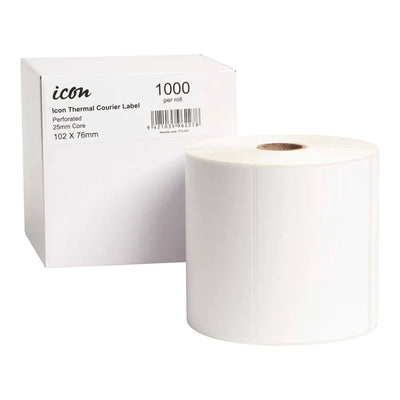 ITCL003 - Okin Thermal Courier Label Perforated 102x76mm 1000 Labels