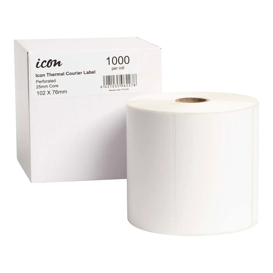 ITCL003 - Okin Thermal Courier Label Perforated 102x76mm 1000 Labels