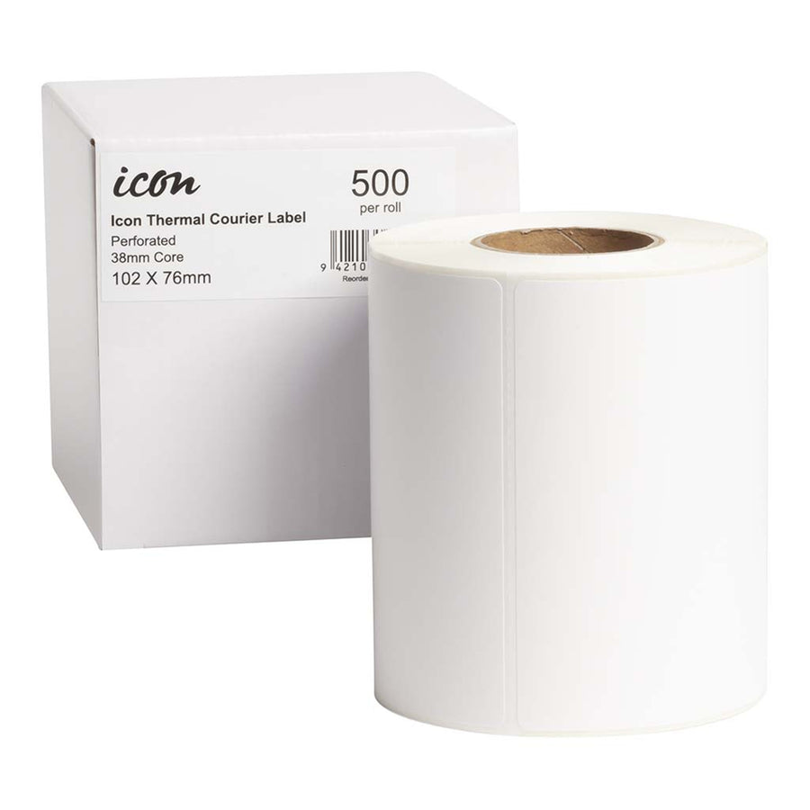 ITCL002 - Okin Thermoetikett perforiert 102x76mm 500 Etiketten