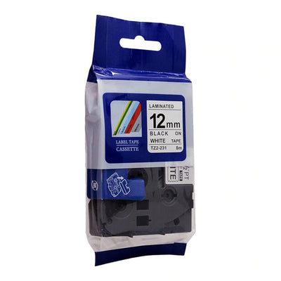 ITZ231 - Okin Compatible Brother TZ Tape 12mm Black on White
