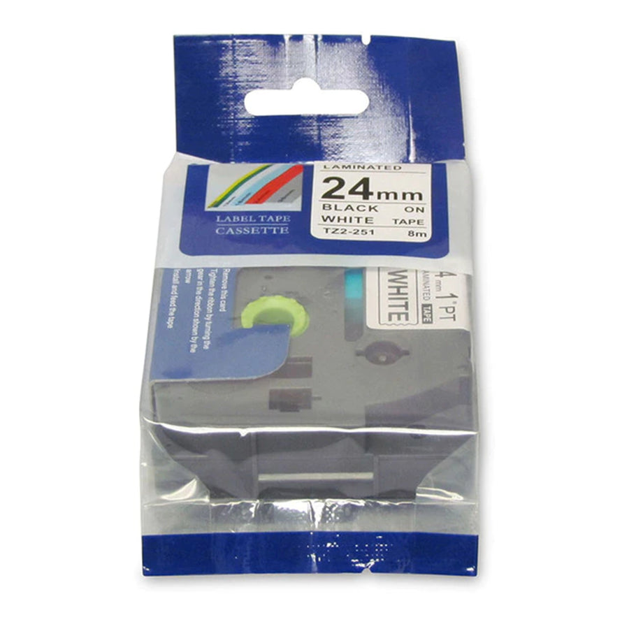 ITZ251 - Okin Compatible Brother TZ Tape 24mm Schwarz auf Weiß