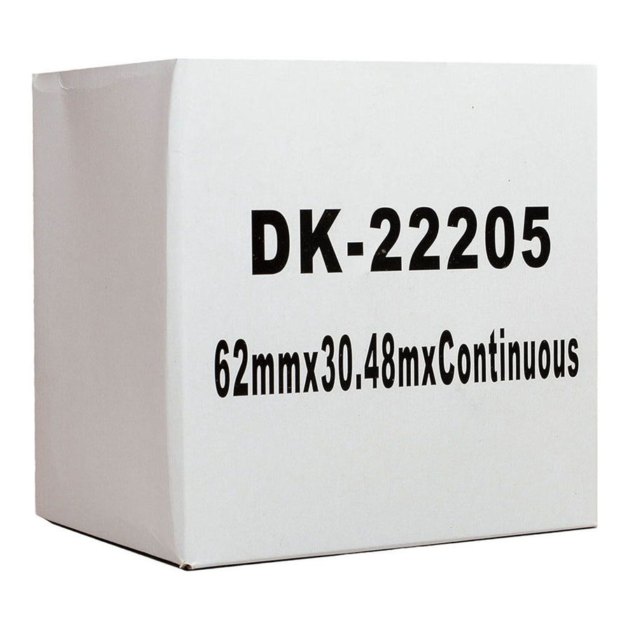IDK22205 - Okin Kompatibles Brother DK Film-Beschriftungsband 62mmx30m Schwarz auf Weiß