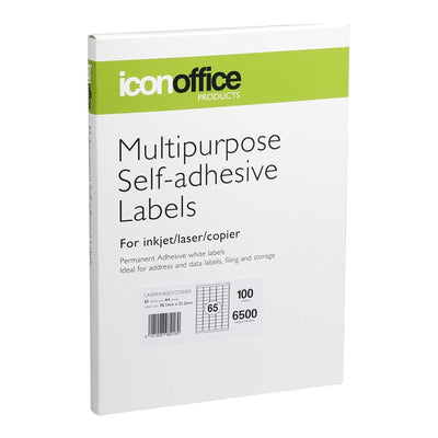 ILA465 - Okin Multipurpose Labels 65 Per Sheet 38.1x21.2mm, Pack of 100