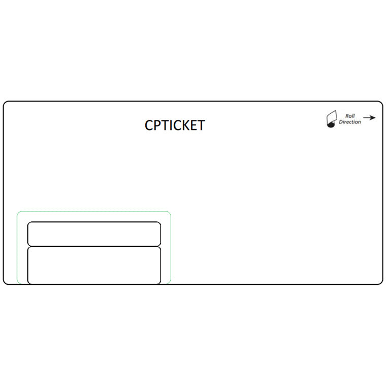 Peacock Bros CPTICKET38 Direct Thermal Courier Labels 100mm x174mm - 330 labels per roll on a 38mm core, outside wound (Courier Post and similar) Courier Post Label