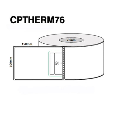 Peacock Bros CPTHERM76 Courier thermal Labe l 1000 roll . 76mm core