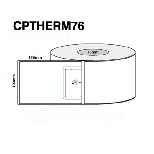 Peacock Bros CPTHERM76 Courier thermal Labe l 1000 roll . 76mm core
