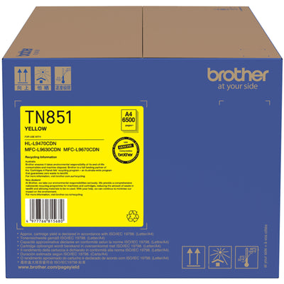 BN851Y - Brother TN851Y Yellow Toner