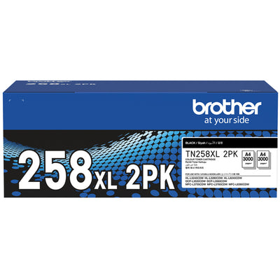 BN258XLBK2PK - Brother TN258XL Bk  2PKToner