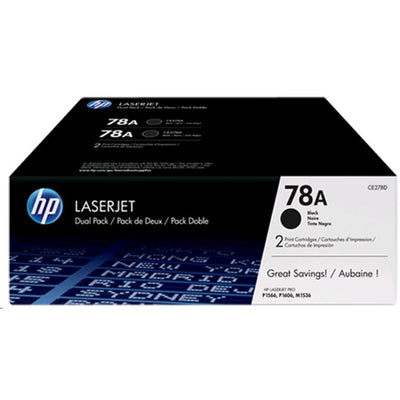 HP 78A Blk Ton Dual Pk CE278AD