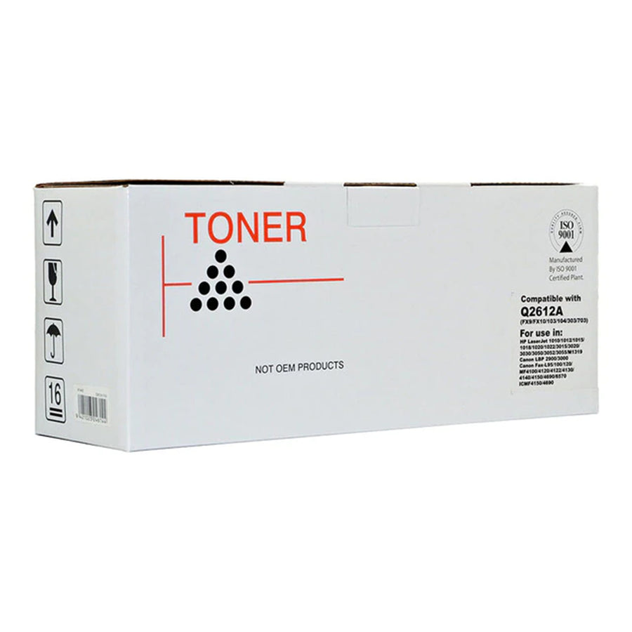 IQ2612A - Okin kompatibel HP Q2612A Canon FX9 FX10 CART303 Schwarz Toner