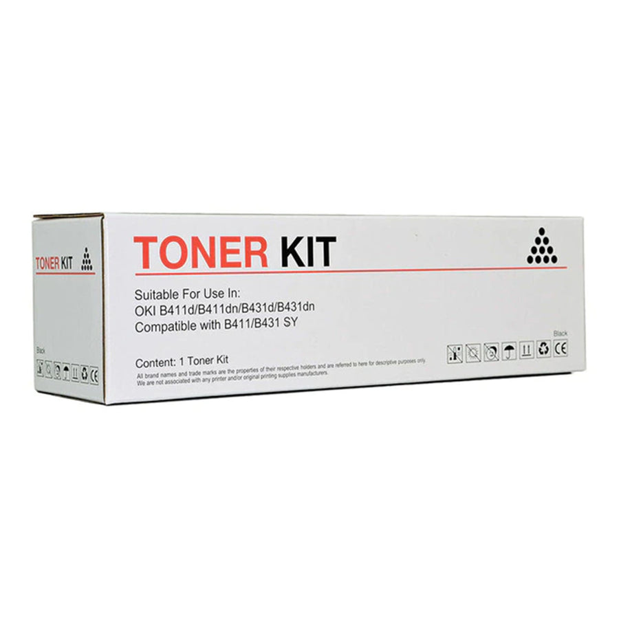 IOB411 - Okin Kompatible OKI B411 B431 Schwarz Tonerkartusche (44574703)