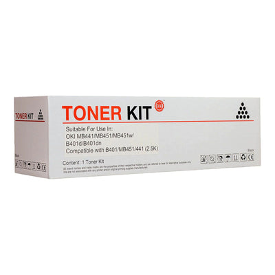 IOB401 - Okin Compatible OKI B401 MB451 Black Toner Cartridge (44992407)