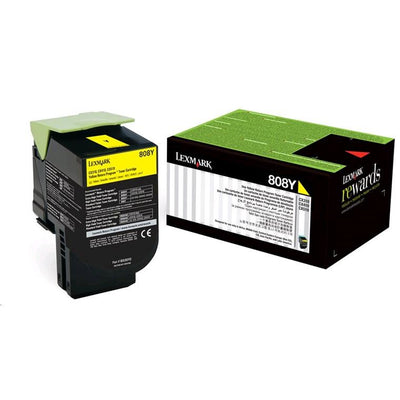 Lexmark Lexm 808HY HY Yellow Toner
