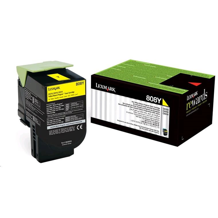 Lexmark Lexm 808HY HY Yellow Toner