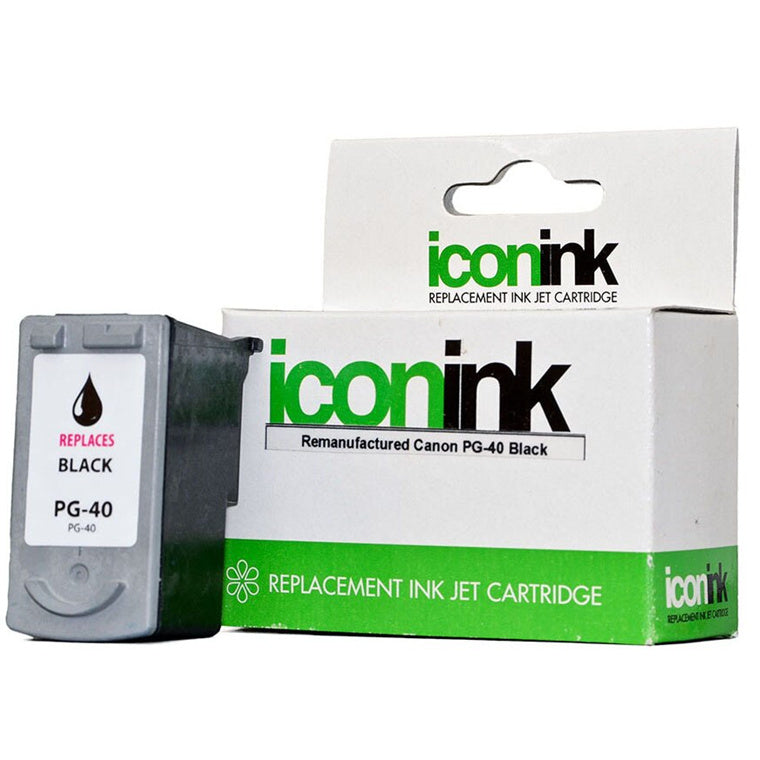 Okin ICPG40 – Icon Wiederaufbereitete Canon PG40 Schwarze Tintenpatrone