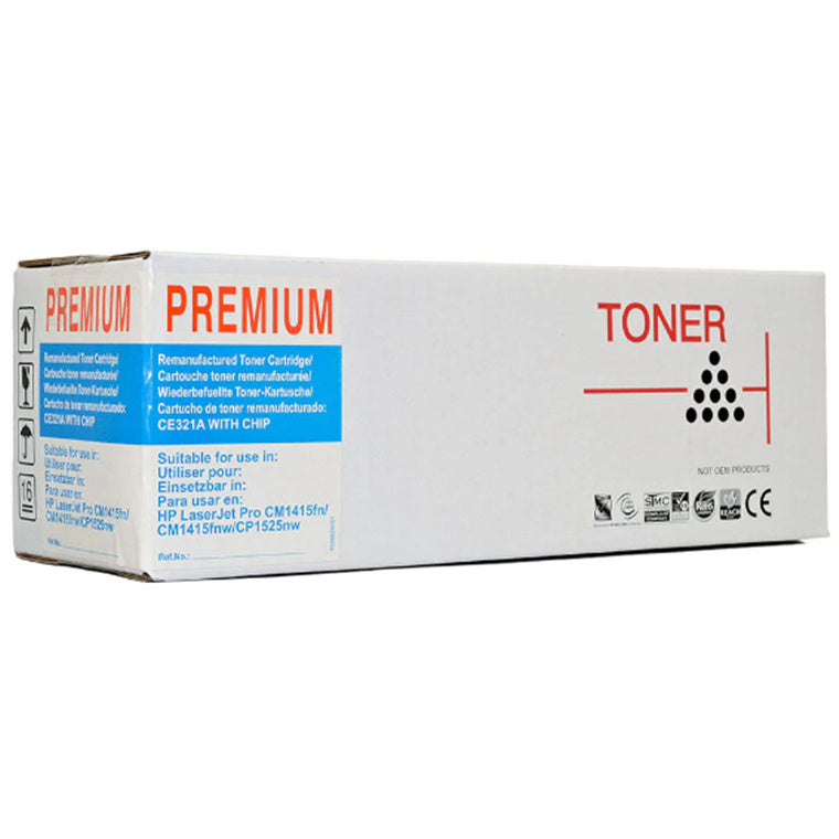 Okin Compatible Toner Cartridge Replacement for HP CE321A / CB541A - Cyan
