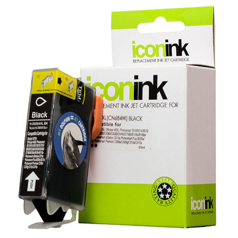 IHP564B - Okin kompatible HP 564 Schwarz XL Druckerpatrone (CN684WA)