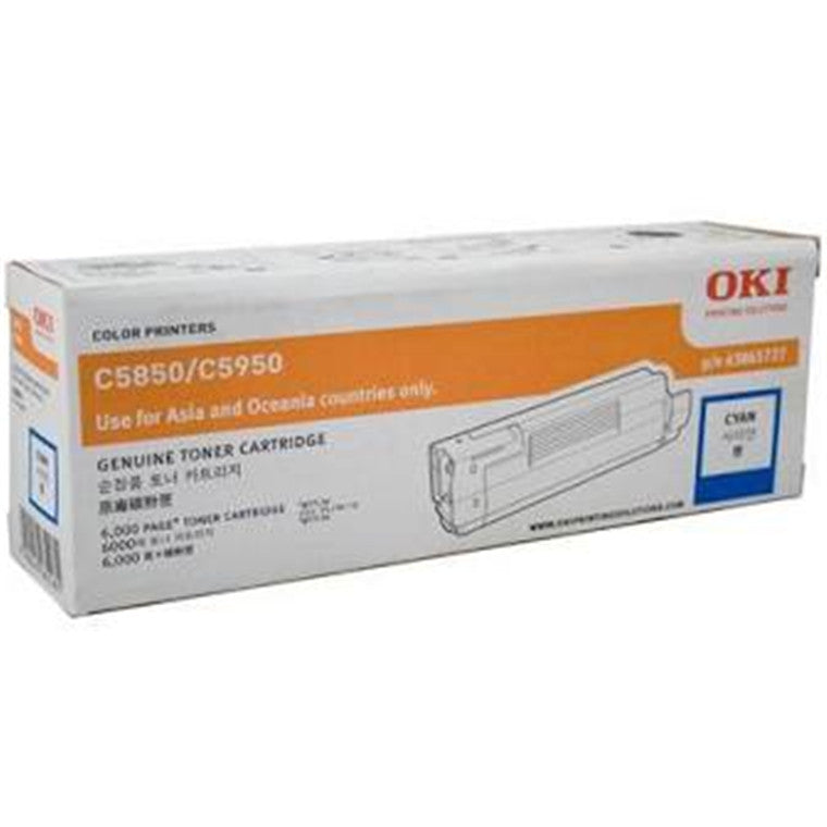 43865727 - Oki C58/5950 Cyan Toner
