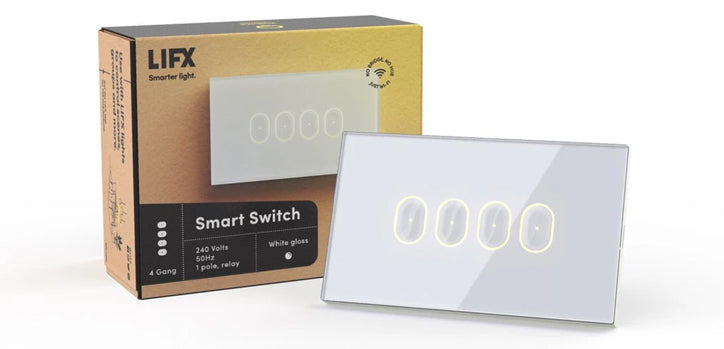 LIFX LFSWWHT4FAU - 4-button in-wall Wi-Fi Controlled Smart Switch White