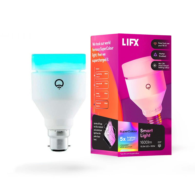 LFXA211600RGBWB22 - LIFX SuperColor A21 Smart Light 1600 Lumens Bayonet B22