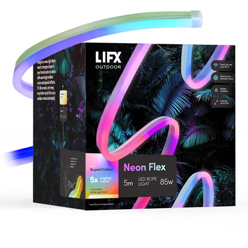 LFXNEON16WPAU - LIFX Super Colour Outdoor Neon Flex 5M Flexible Linear 2150 Lumens Ultra-Bright LED Light, LFXNEON16/WP/AU