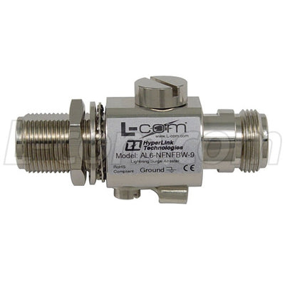 L-com LP-07 - N-Female to N-Female Bulkhead 0-6GHz 90V Lightning Protector
