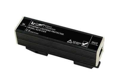 L-com DIN Mount In-Line 10/100/1000 Base-T CAT6 Lightning Surge Protector ELPD-CAT6