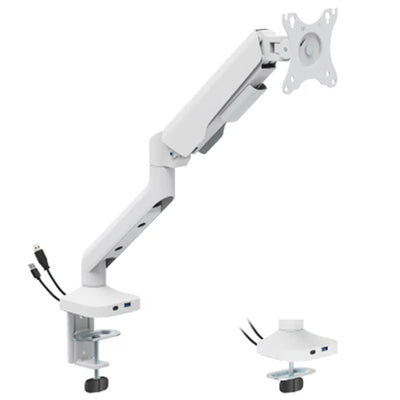 Bracom BT-DTM94-C012UC - FlexPrecision Kostengünstiger Gasfeder-Monitorarm mit USB-Anschlüssen Weiß