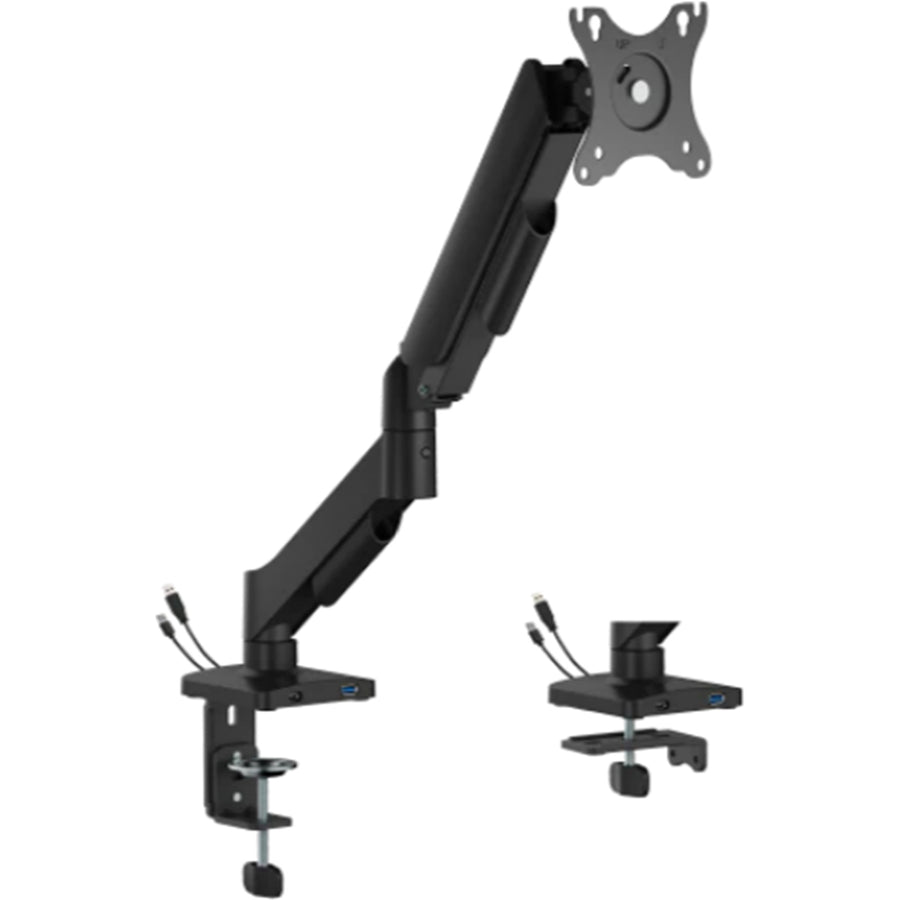 Bracom DTM97-C012UC Super Economical Gas Spring Monitor Arm with USB Ports Black 17"-32"
