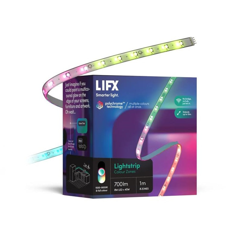 LZ3TV1MAU - LIFX SuperColour LED Lightstrip 1 Metre Starter Kit with Controller and Power supply, LZ3TV1MAU