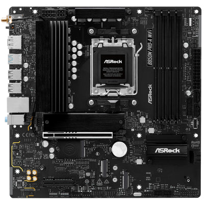 ASRock B850M Pro-A WiFi MATX Motherboard For AMD Ryzen 7000/8000/9000 Series CPUs Socket AM5 - AMD B850 Chipset - PCIE 5.0 - 3x M.2, 4x DDR5, 2x Internal USB 3.2 Header, 2x Internal USB 2.0 Header, 1x Internal Type C Header, Wifi AX+ BT