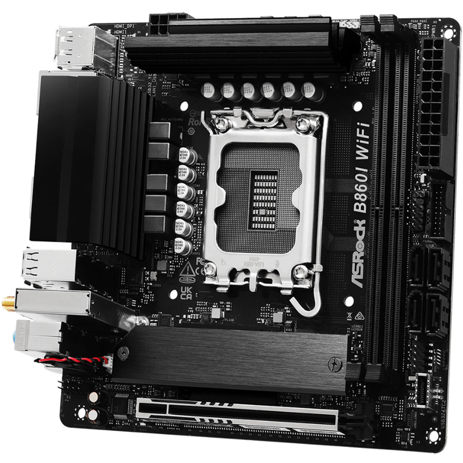ASRock B860I WIFI ITX Motherboard For Intel 15th GEN B860, PCIE 5.0, 2x M.2, 2x DDR5, 1x Internal USB 3.2 Header, 1x Internal USB 2.0 Header, 1x Internal Type C Header, Wifi 6E+ BT