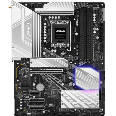 ASRock Z890 Pro RS WiFi ATX Motherboard For Intel 15th GEN PCIE 5.0, 4x DDR5, 4x M.2, 2x Internal USB2.0 Header, 2x Internal USB3.2 Header, 1x Internal Tpye C Header