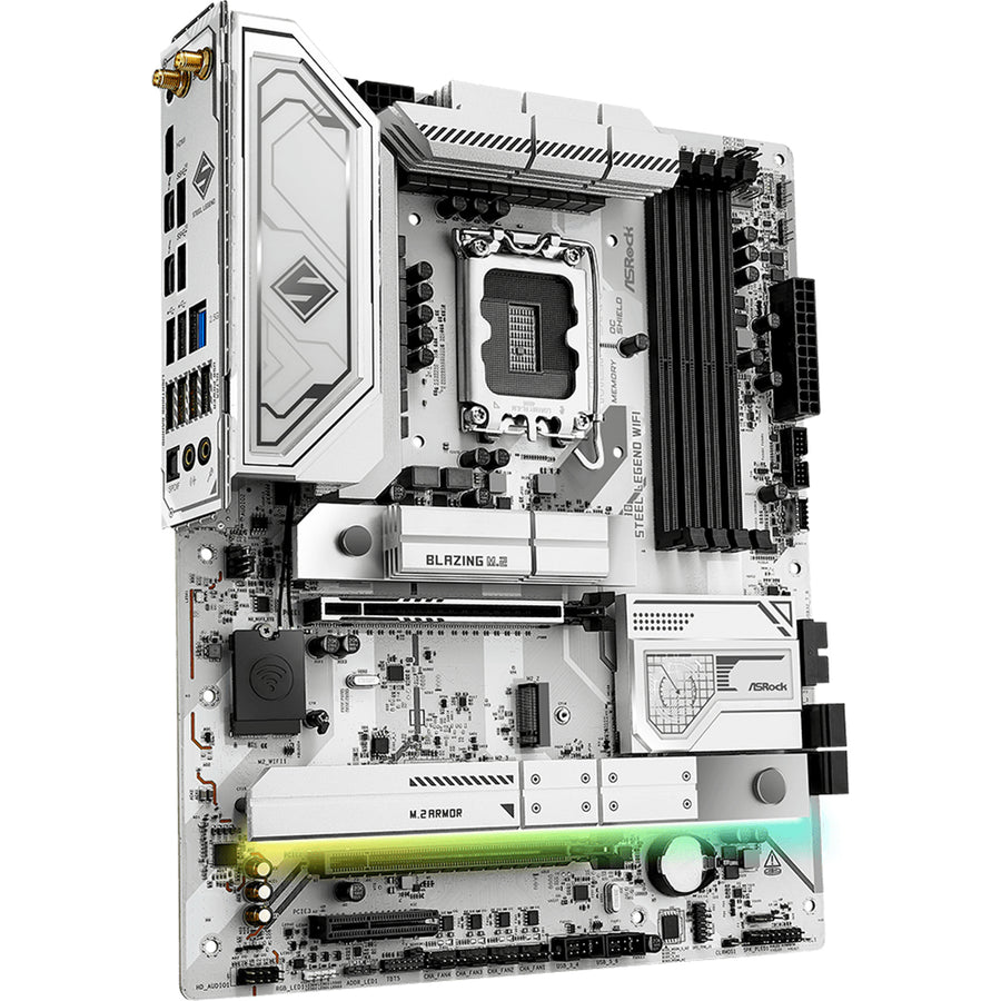 ASRock Z890 Steel Legend WiFi ATX Motherboard For Intel 15th GEN PCIE 5.0, 4x DDR5, 4x M.2, 2x Internal USB2.0 Header, 2x Internal USB3.2 Header, 1x Internal Type C Header