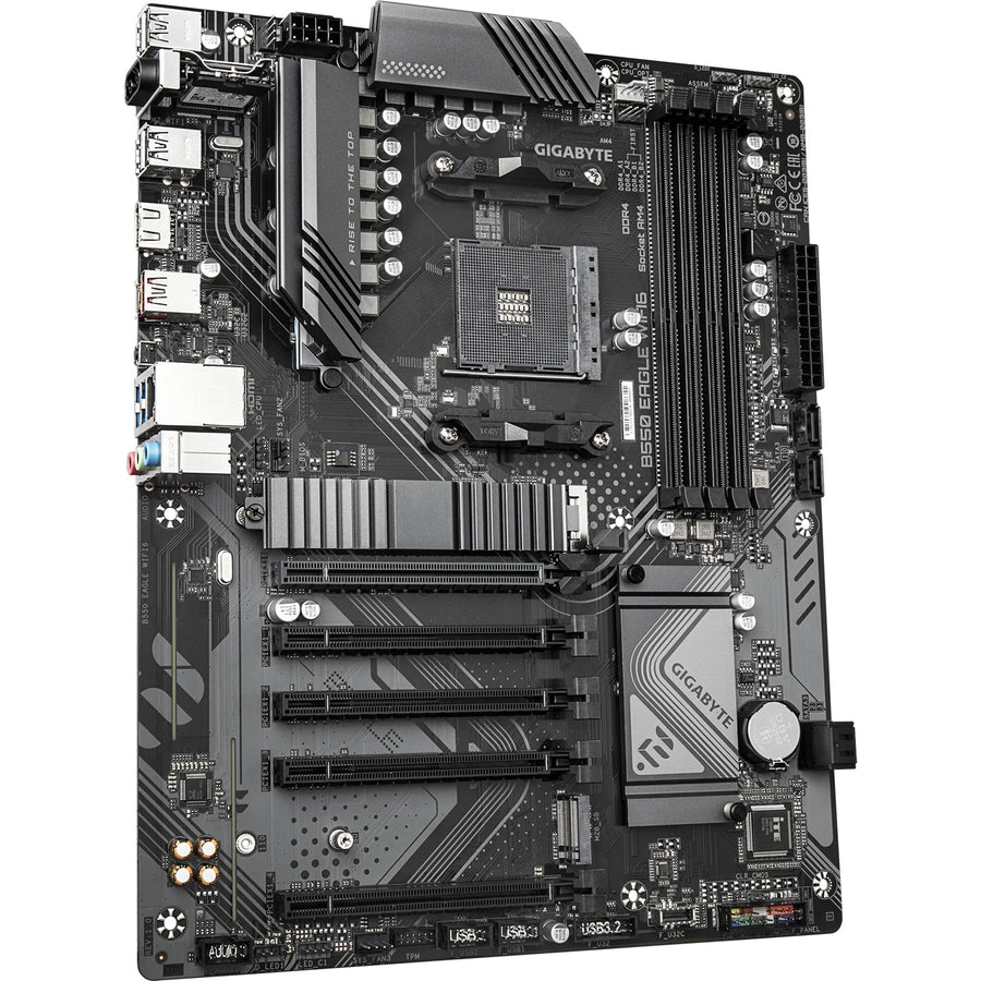 Gigabyte B550 EAGLE WIFI6 ATX Motherboard - Socket AM4 - B550 Chipset - 4XDDR4 Dimm - 2x M.2 - 2x Internal USB 2.0 Header - 1x Internal USB 3.2 Header - 1x Internal Type C Header