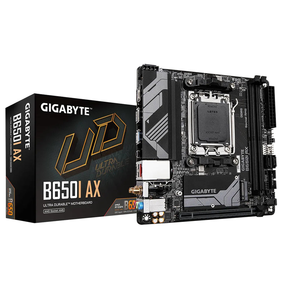 Gigabyte B650I AX ITX Motherboard For AMD Ryzen 7000/8000/9000 Series CPUs - AMD B650 Chipset - M.2 1x Internal USB 3.2 Header - 1 x Internal USB 2.0 Header - 1x Internal Type C Header - 1 x 2.5 GbE, DP/HDMI, WiFi AX + Bluetooth