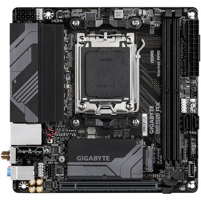 Gigabyte B650I AX ITX Motherboard For AMD Ryzen 7000/8000/9000 Series CPUs - AMD B650 Chipset - M.2 1x Internal USB 3.2 Header - 1 x Internal USB 2.0 Header - 1x Internal Type C Header - 1 x 2.5 GbE, DP/HDMI, WiFi AX + Bluetooth