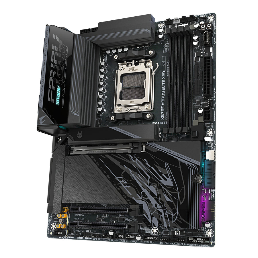 Gigabyte X870E AORUS ELITE X3D ATX Motherboard For AMD Socket AM5 - X870E Chipset Supports AMD Ryzen 9000 / 8000 / 7000 Series Processor - PCIe 5.0