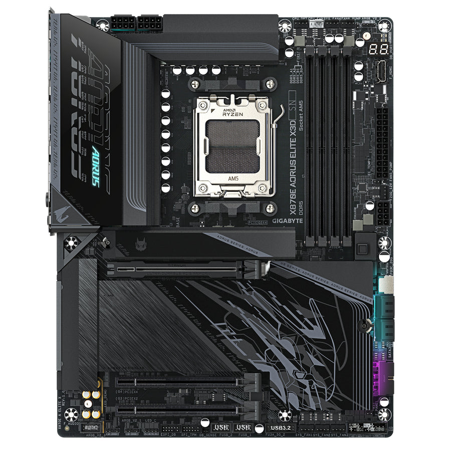 Gigabyte X870E AORUS ELITE X3D ATX Motherboard For AMD Socket AM5 - X870E Chipset Supports AMD Ryzen 9000 / 8000 / 7000 Series Processor - PCIe 5.0