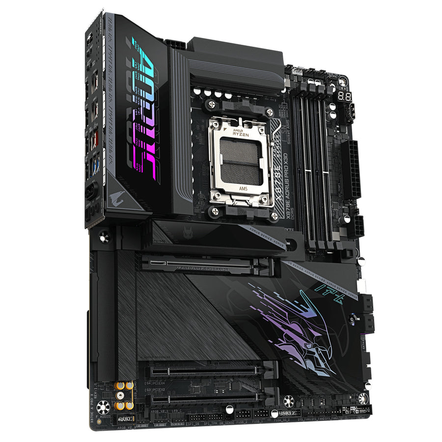 Gigabyte X870E AORUS PRO X3D ATX Motherboard For AMD Socket AM5 - X870E Chipset Supports AMD Ryzen 9000 / 8000 / 7000 Series Processor - PCIe 5.0