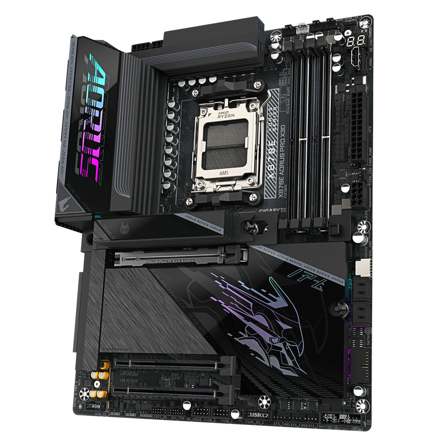 Gigabyte X870E AORUS PRO X3D ATX Motherboard For AMD Socket AM5 - X870E Chipset Supports AMD Ryzen 9000 / 8000 / 7000 Series Processor - PCIe 5.0
