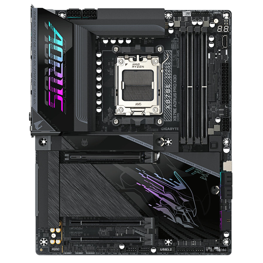 Gigabyte X870E AORUS PRO X3D ATX Motherboard For AMD Socket AM5 - X870E Chipset Supports AMD Ryzen 9000 / 8000 / 7000 Series Processor - PCIe 5.0