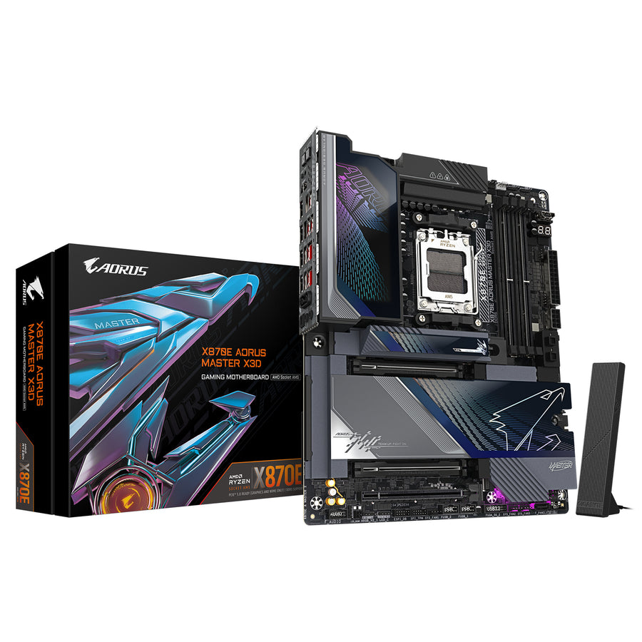 Gigabyte X870E AORUS MASTER X3D ATX Motherboard For AMD Socket AM5 - X870E Chipset Supports AMD Ryzen 9000 / 8000 / 7000 Series Processor - PCIe 5.0