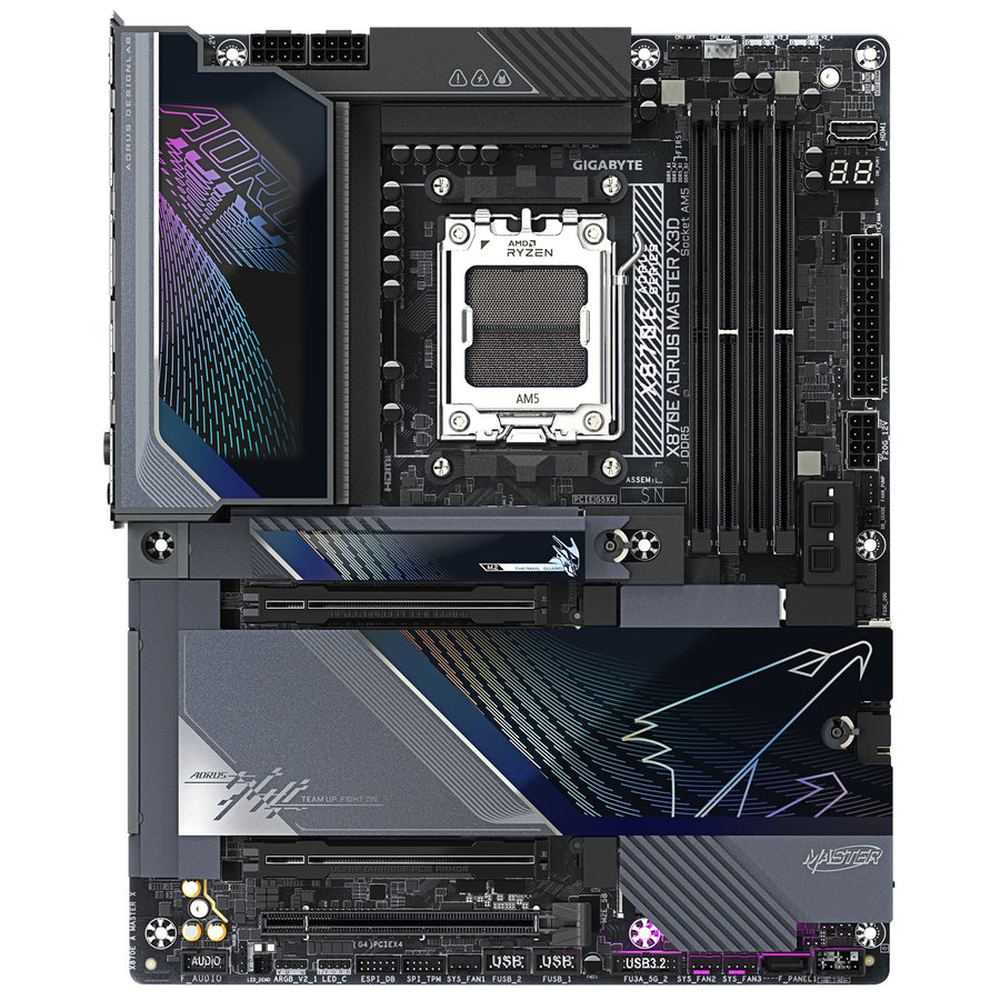 Gigabyte X870E AORUS MASTER X3D ATX Motherboard For AMD Socket AM5 - X870E Chipset Supports AMD Ryzen 9000 / 8000 / 7000 Series Processor - PCIe 5.0