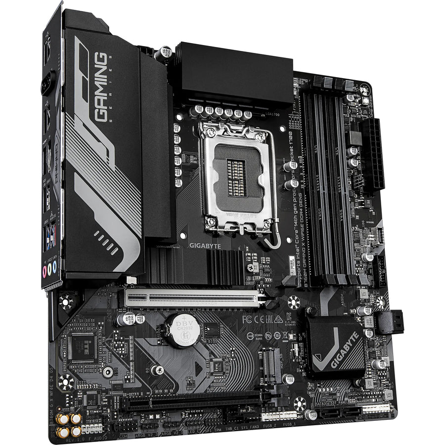 Gigabyte B760M Gaming X WIFI6E DDR4 GEN5 mATX Motherboard Intel B760 LGA1700, PCIE 5.0, 2x M.2, 4x DDR4, 2x Internal USB 2.0 Header, 1x Internal USB 3.2 Header, 1x Type C Header