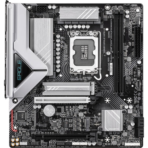 Gigabyte B860M EAGLE WIFI6 V2 mATX Motherboard For Intel LGA1851 - B860 Chipset - PCIE 5.0 - 2x M.2, 2x DDR5, 2x Internal USB 2.0 Header, 1x Internal USB 3.2 Header, 1x Internal Type C Header, Wifi 6 + BT