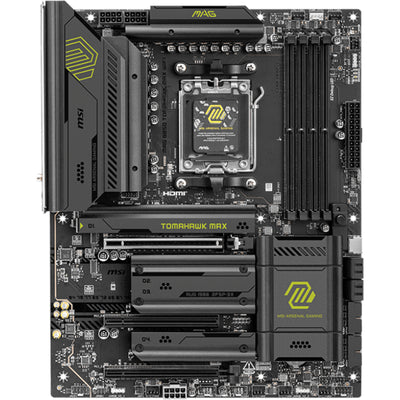 MSI MAG B850 TOMAHAWK MAX WIFI ATX Motherboard For AMD Socket AM5 - B850 Chipset, Supports AMD Ryzen 9000 / 8000 / 7000 Series Processor, PCIE 5.0, 4xM.2, 4x DDR5, 2x Internal USB 2.0 Header, 2x Internal USB 3.2 Header, 1x Internal Type C H