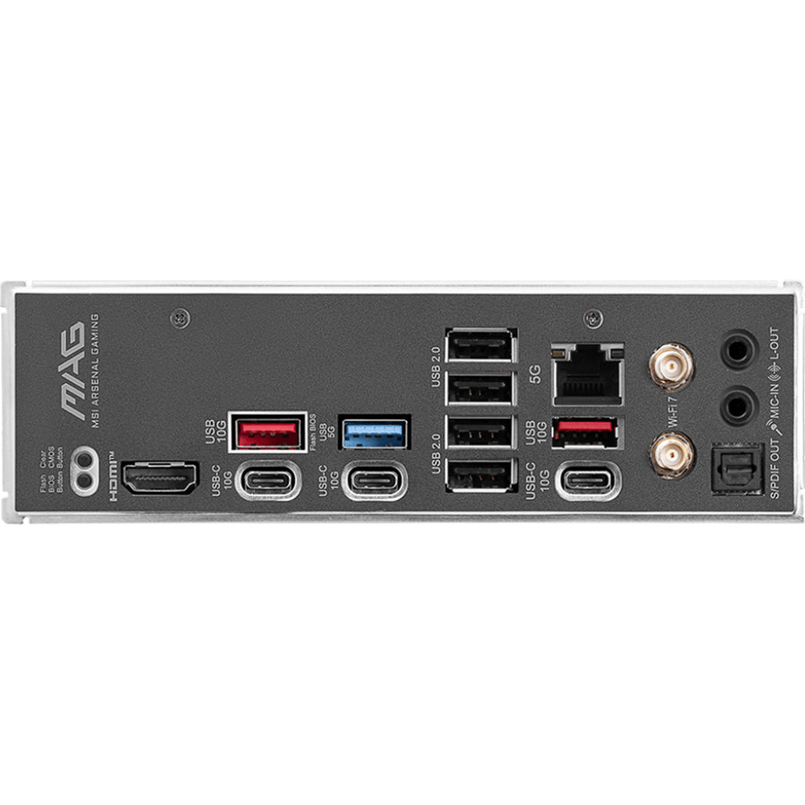 MSI MAG B850 TOMAHAWK MAX WIFI ATX Motherboard For AMD Socket AM5 - B850 Chipset, Supports AMD Ryzen 9000 / 8000 / 7000 Series Processor, PCIE 5.0, 4xM.2, 4x DDR5, 2x Internal USB 2.0 Header, 2x Internal USB 3.2 Header, 1x Internal Type C H