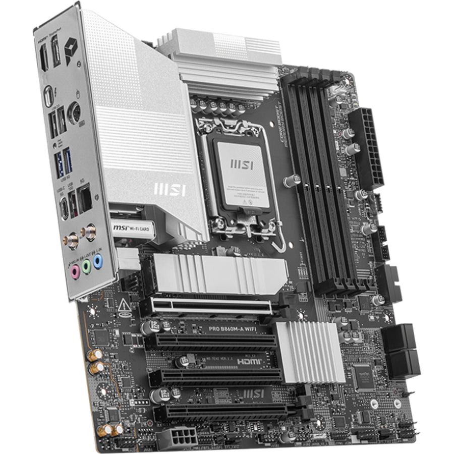 MSI PRO B860M-A WIFI MATX Motherboard For Intel LGA1851 - B860 Chipset - PCIe 5.0, 4x DDR5,